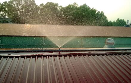 hệ thống phun nước làm mát mái nhà